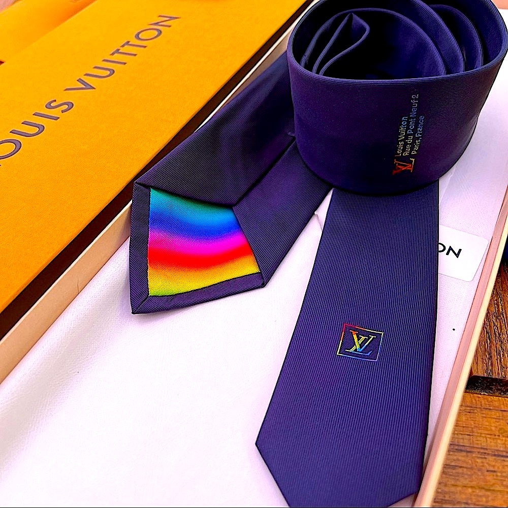 🎁LV HOLIDAY 26’🎁🆕💯LOUIS VUITTON VIRGIL ABLOH RUNWAY SUNSHINE MOTIF TIE🌞🔥 - Picture 9 of 17